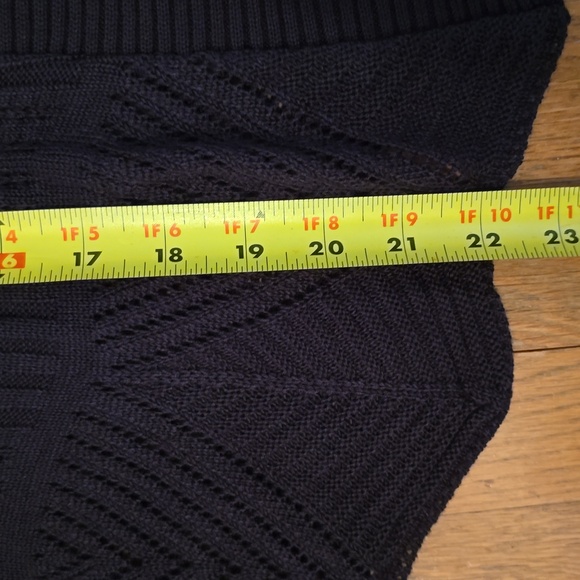 ALEXIS TAYLOR BRAND WOMEN'S BLACK OPEN CARDIGAN SHRUG SWEATER SIZE MEDIUM - Picture 13 of 15